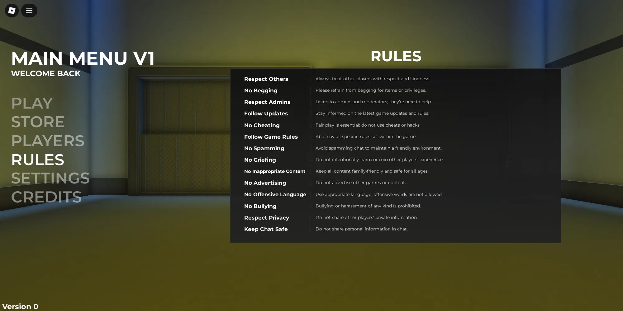 UXR Main Menu v1 | BuiltByBit