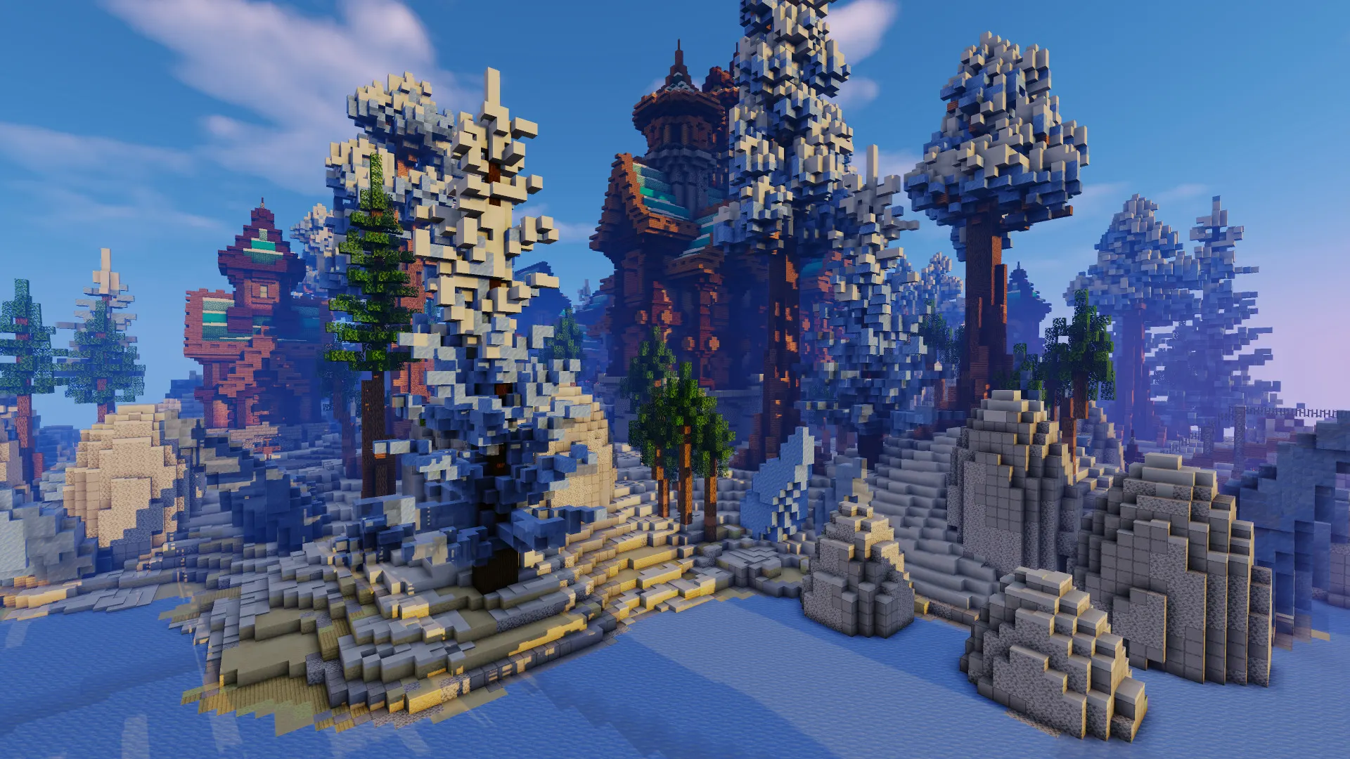 Winter Lobby - Blue Forest | BuiltByBit