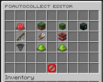 FoAutoCollect editor main menu with collection categories