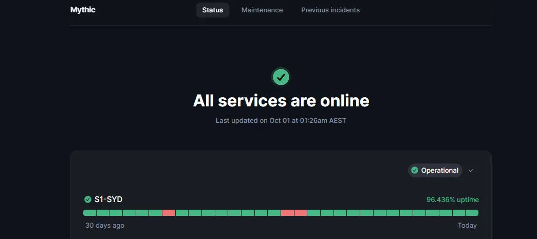 Status Webpage