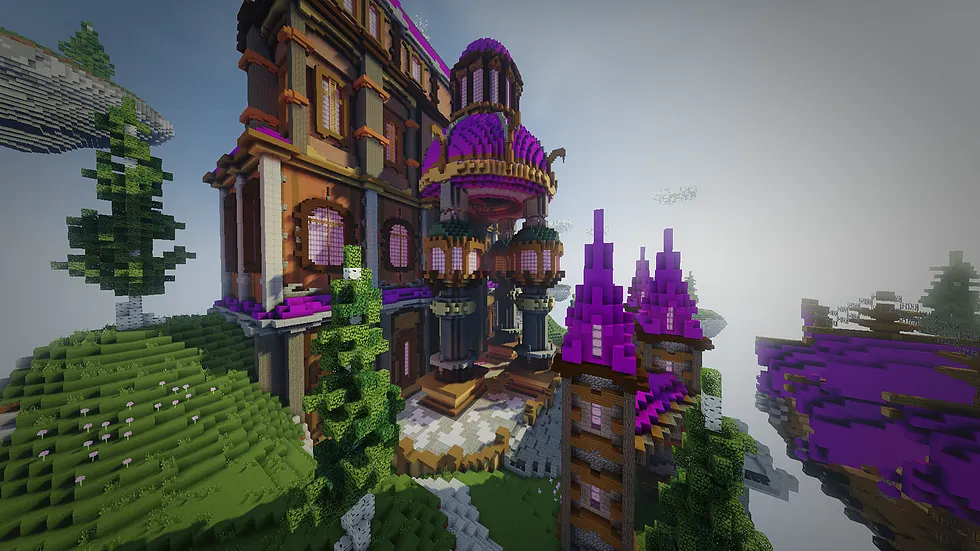 Purple Palace Skyblock Spawn | BuiltByBit