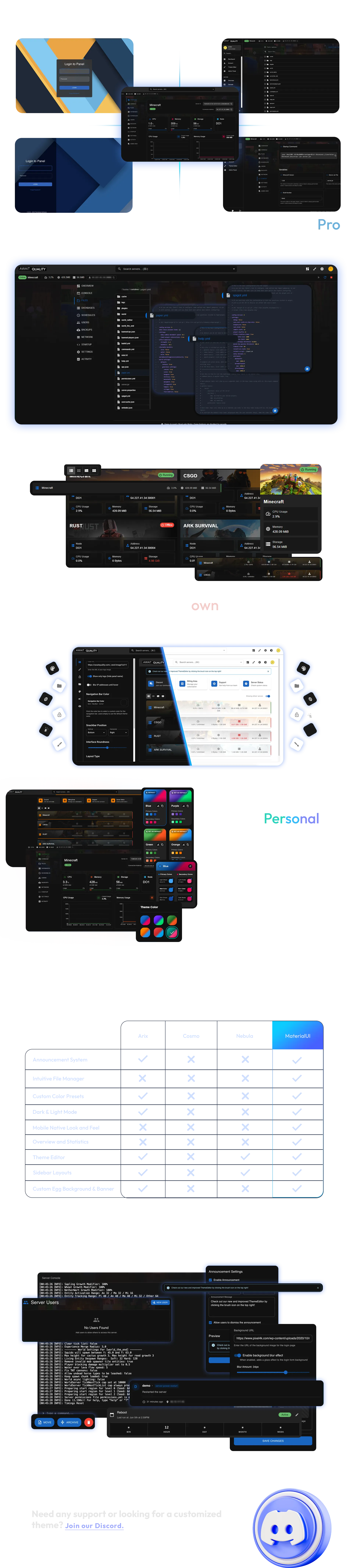 MaterialUI Pterodactyl Theme screenshot 2