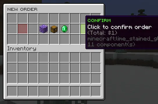 Create orders easily. Set the item, amount and price!