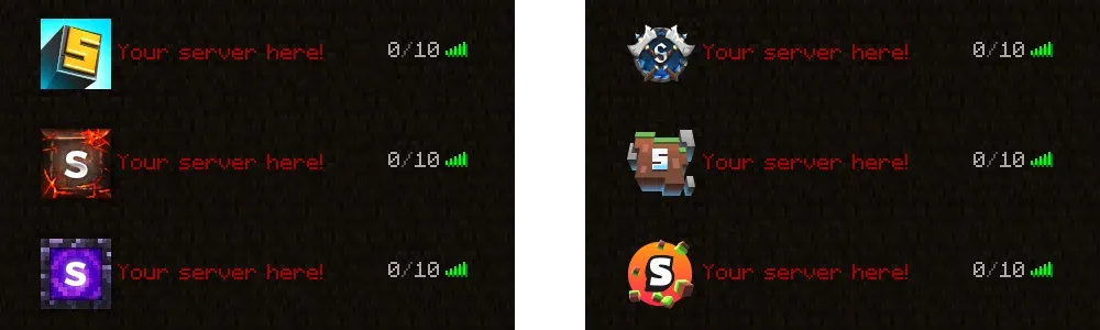 Examples of Minecraft server icon templates