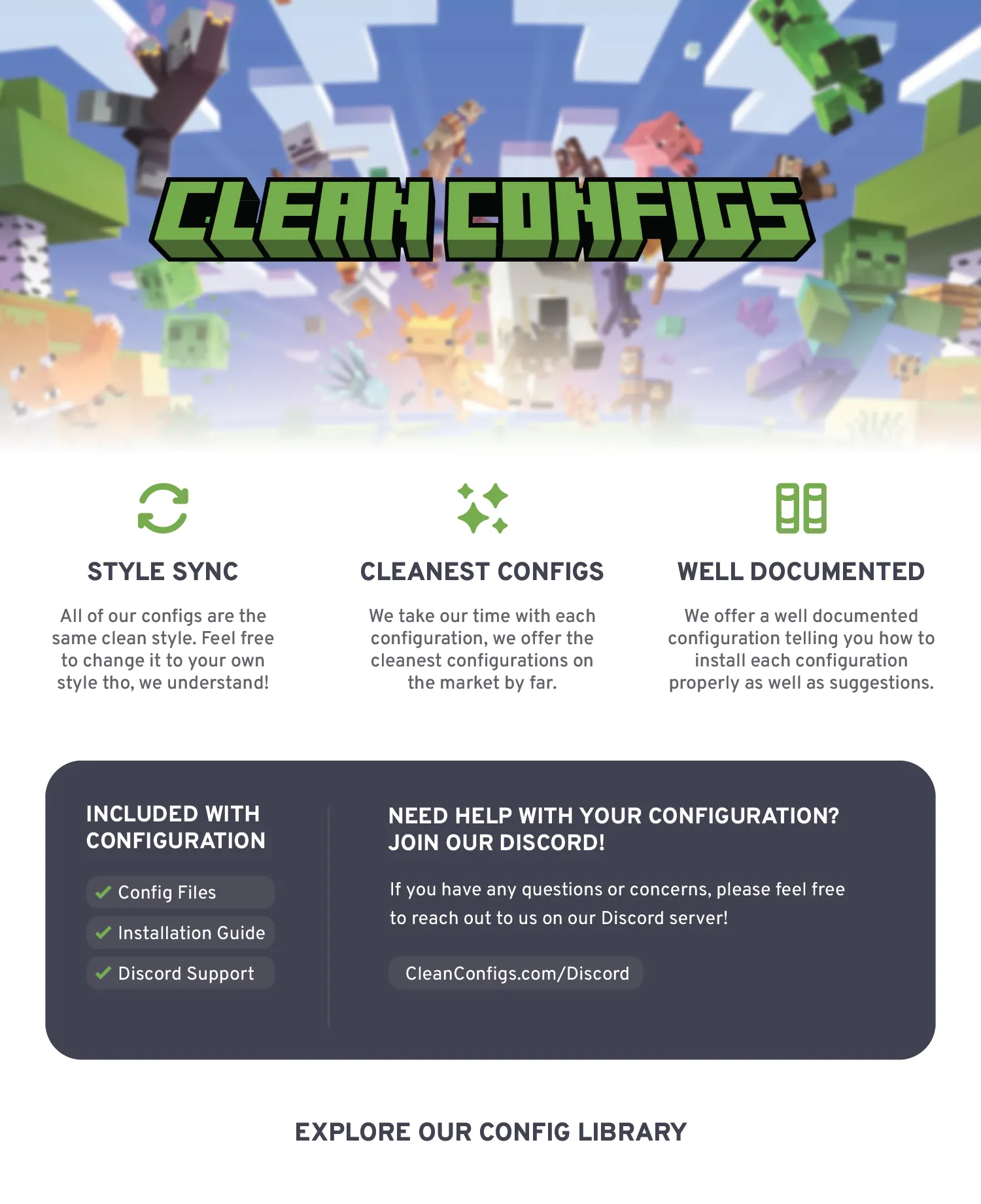 Clean Configs | Style Sync, Cleanest Configs, Well Documented | Explore Our Config Library