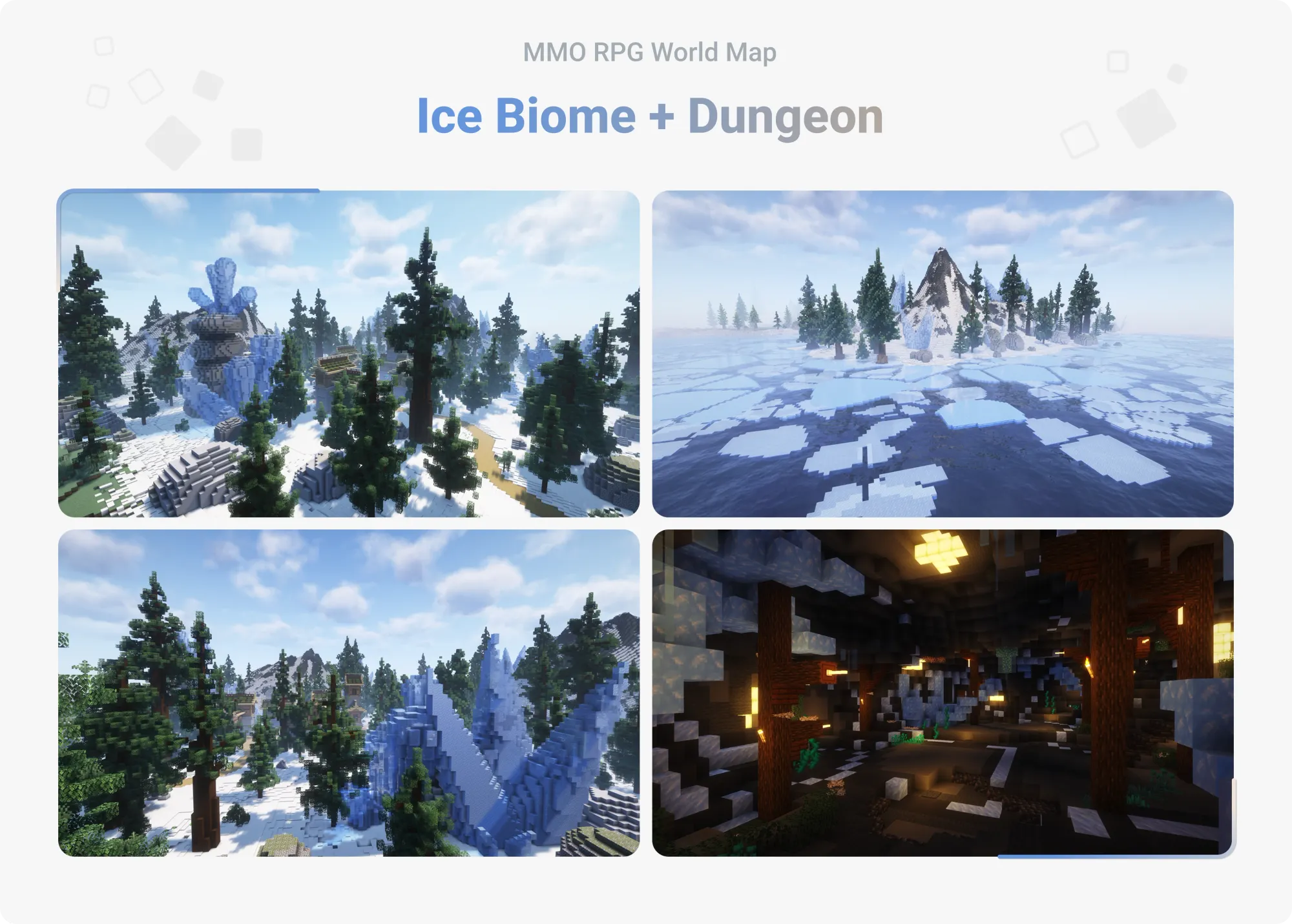 MMO RPG World Map - Ice Biome + Dungeon