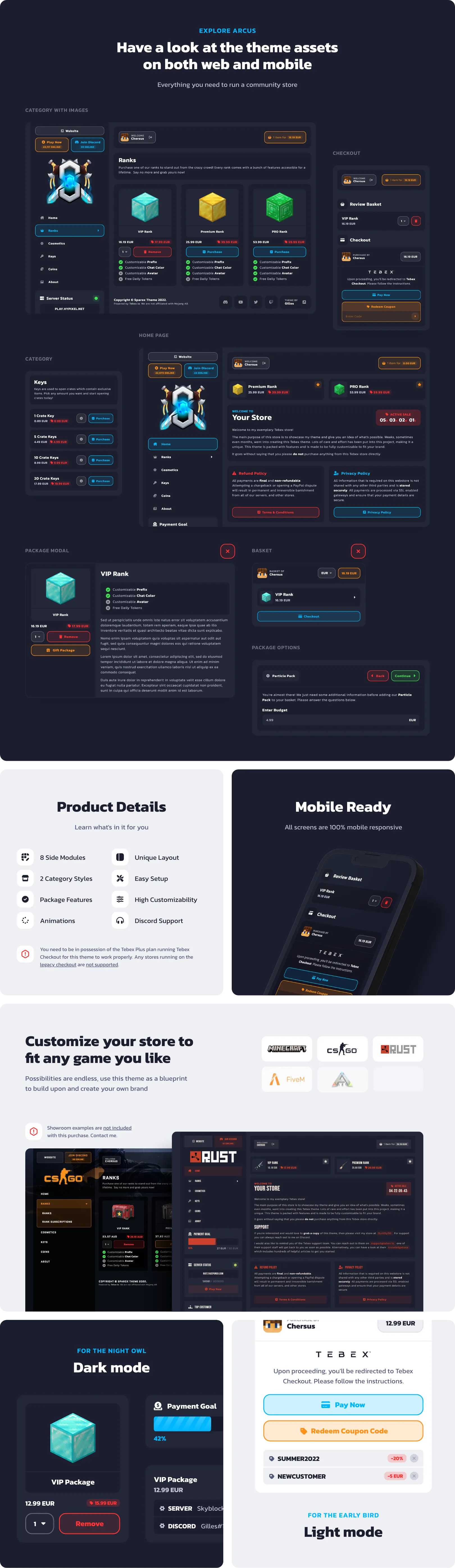 Arcus Tebex Theme | BuiltByBit