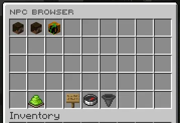 NPC browser with saved NPCs ready to edit