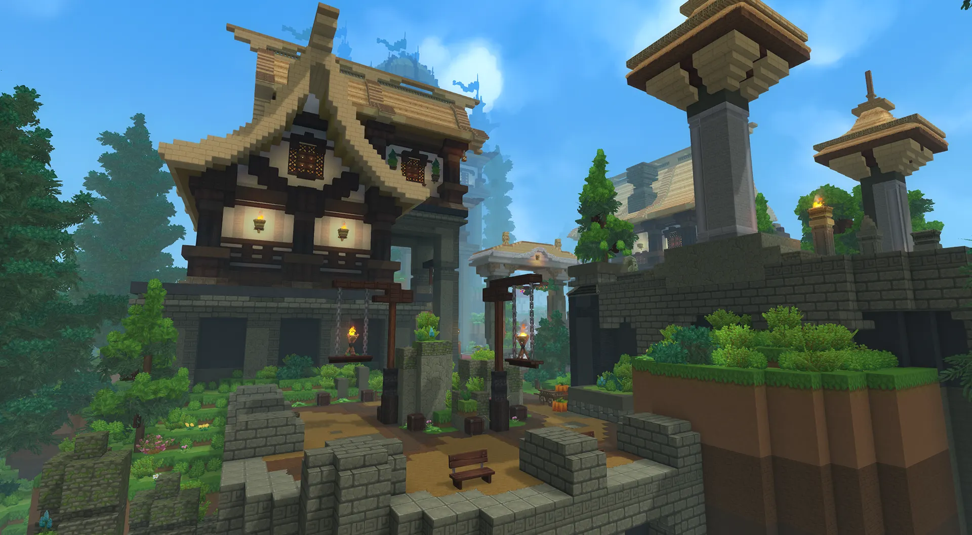 Yellow Simple Island - Hytale Build