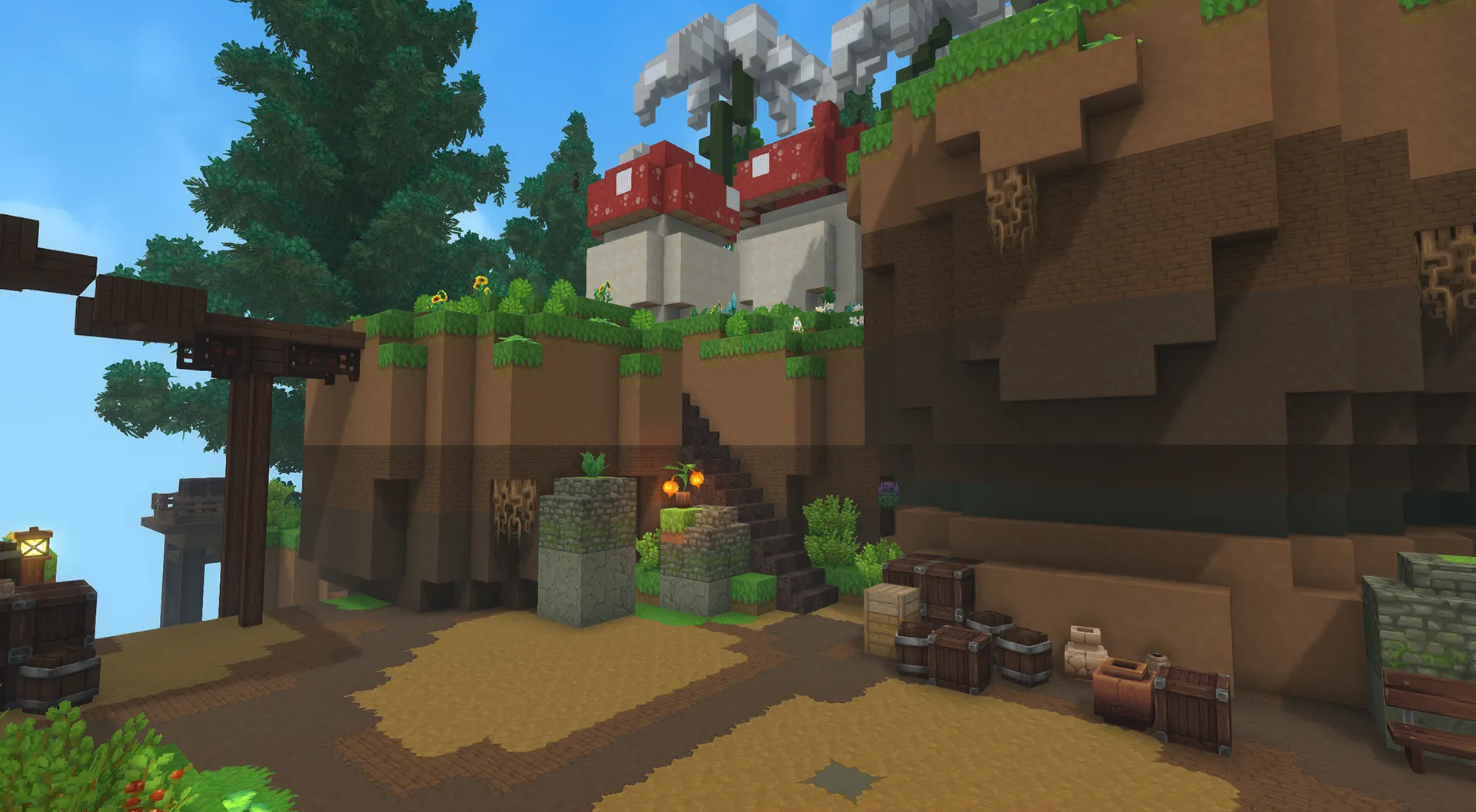 Yellow Simple Island - Hytale Build