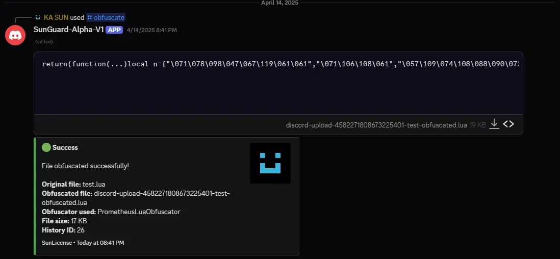 SunGuard | Code Obfuscator | BuiltByBit