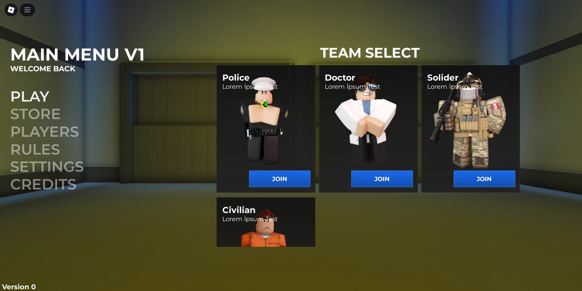 UXR Main Menu v1 | BuiltByBit