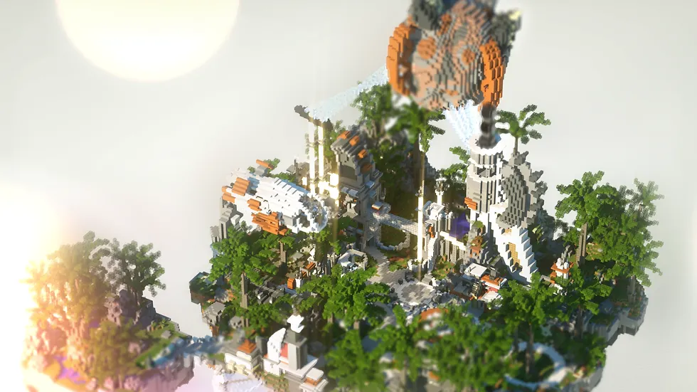 Tropical SciFi Skyblock Spawn | BuiltByBit