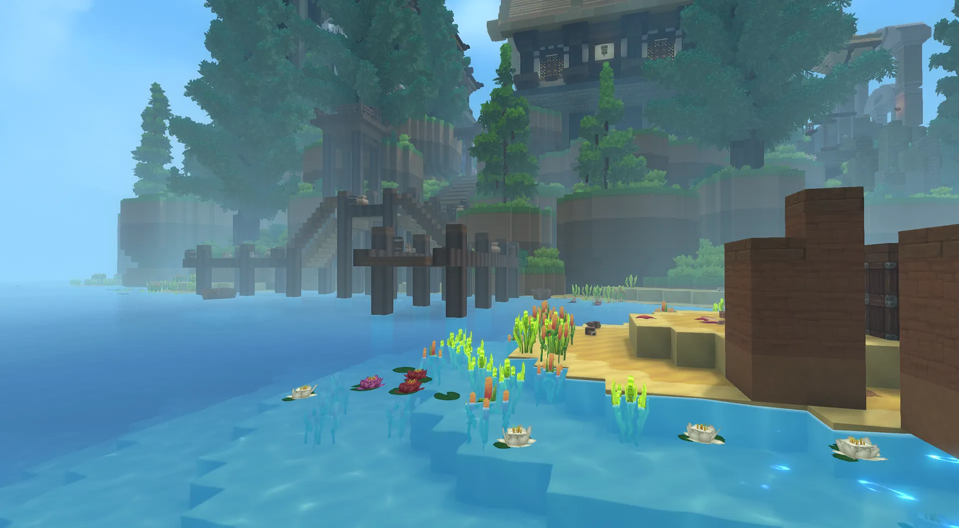 Yellow Simple Island - Hytale Build