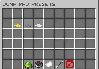 Jump pad preset editor with configured launch pads