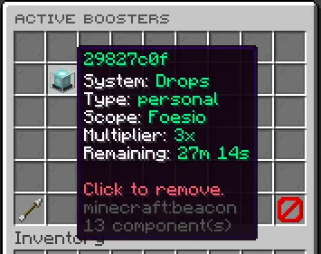 Active booster management screen