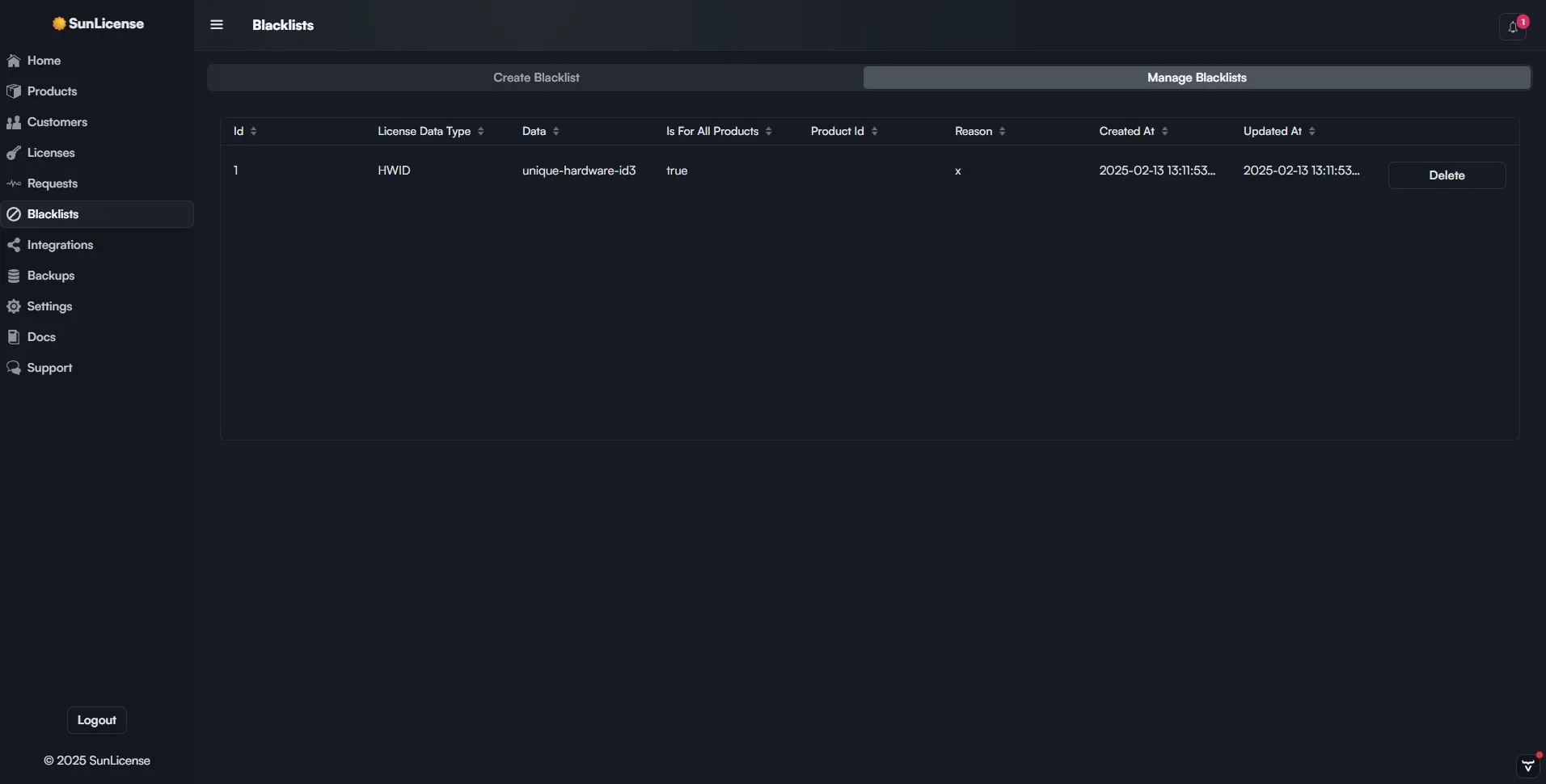SunLicense | License Management System | BuiltByBit