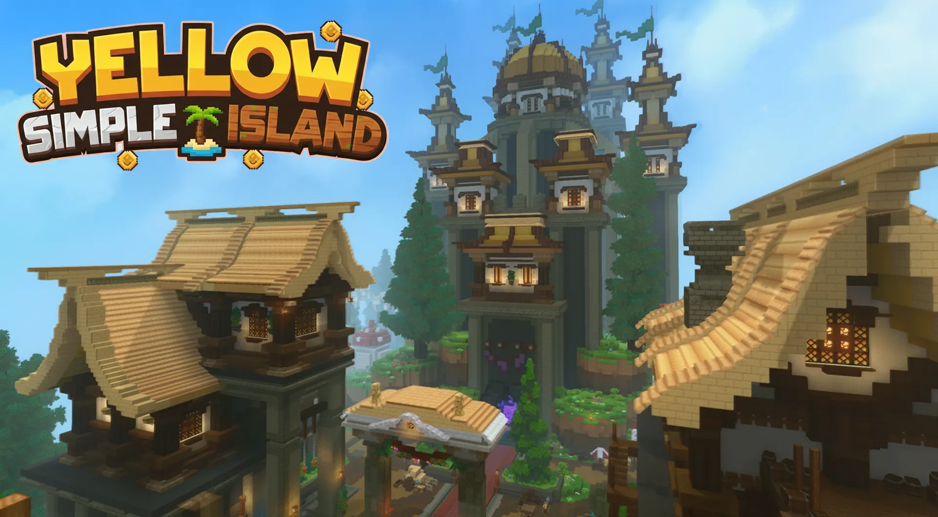 Yellow Simple Island - Hytale Build